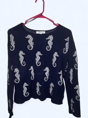 Workshop Republic Clothing Navy Sweater with Silver Detail